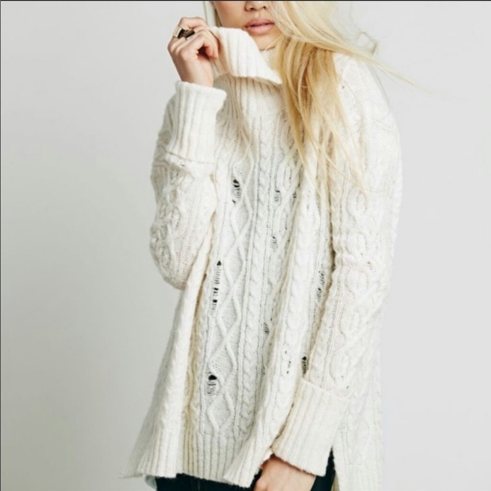 Free People distressed sweater